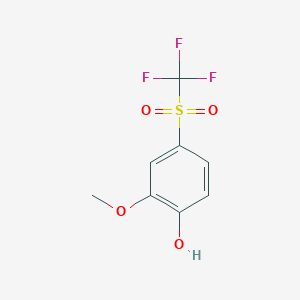 molecular formula C8H7F3O4S B6292378 2-Methoxy-4-(trifluoromethylsulfonyl)phenol CAS No. 129644-78-6