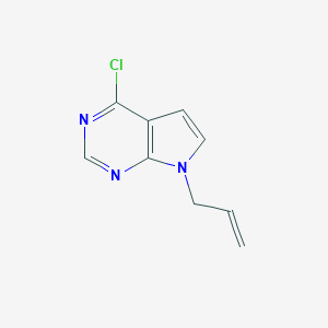 molecular formula C9H8ClN3 B062924 7-烯丙基-4-氯-7H-吡咯并[2,3-D]嘧啶 CAS No. 186519-91-5