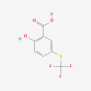 molecular formula C8H5F3O3S B6292467 2-羟基-5-(三氟甲硫基)苯甲酸;  98% CAS No. 129644-58-2