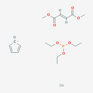 molecular formula C17H28CoO7P- B6292507 Cyclopentadienyl(dimethyl fumarate)(triethyl phosphite)cobalt(I) CAS No. 1487195-87-8