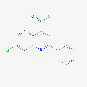 molecular formula C16H9Cl2NO B062926 4-Quinolinecarbonyl chloride,7-chloro-2-phenyl- CAS No. 174636-74-9