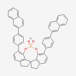 molecular formula C49H35O4P B6292637 (11aS)-3,7-Bis[4-(2-naphthalenyl)phenyl]-10,11,12,13-tetrahydro-5-hydroxy-diindeno[7,1-de:1',7'-fg][1,3,2]dioxaphosphocin, 98% (99% ee) CAS No. 2565792-35-8
