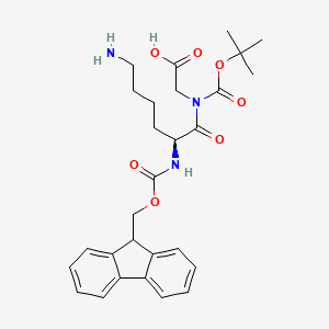 molecular formula C28H35N3O7 B6292676 Fmoc-Lys(Boc)-Gly-OH CAS No. 2565792-87-0