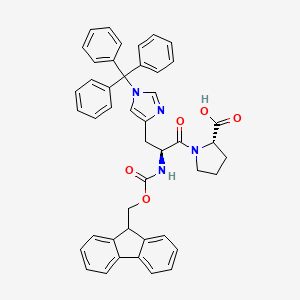 molecular formula C45H40N4O5 B6292678 Fmoc-His(Trt)-Pro-OH CAS No. 2244048-25-5