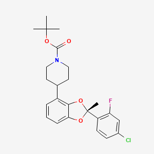 tert-Butyl 4-[(2R)-2-(4-chloro-2-fluoro-phenyl)-2-methyl-1,3-benzodioxol-4-yl]piperidine-1-carboxylate