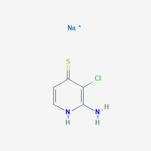 molecular formula C5H5ClN2NaS B6292712 2-Amino-3-chloro-pyridine-4-thiol sodium salt CAS No. 2055759-40-3
