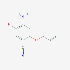 molecular formula C10H9FN2O B6292733 4-Amino-5-fluoro-2-(2-propen-1-yloxy)benzonitrile CAS No. 129911-05-3