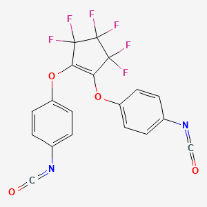 molecular formula C19H8F6N2O4 B6292748 1,2-Bis(4-isocyanatophenoxy)-3,3,4,4,5,5-hexafluoro-1-cyclopentene CAS No. 127287-17-6