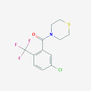 B6292868 (5-Chloro-2-(trifluoromethyl)phenyl)(thiomorpholino)methanone CAS No. 2413441-31-1