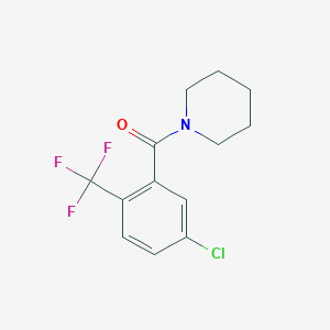 molecular formula C13H13ClF3NO B6292897 (5-氯-2-三氟甲基苯基)(哌啶-1-基)甲酮 CAS No. 2413441-09-3
