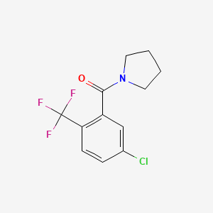 molecular formula C12H11ClF3NO B6292908 (5-Chloro-2-(trifluoromethyl)phenyl)(pyrrolidin-1-yl)methanone CAS No. 2413441-11-7