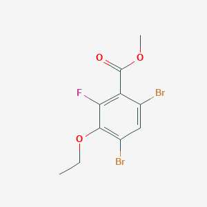 molecular formula C10H9Br2FO3 B6292981 Methyl 4,6-dibromo-3-ethoxy-2-fluorobenzoate CAS No. 2404733-73-7