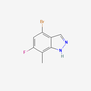 molecular formula C8H6BrFN2 B6293022 4-Bromo-6-fluoro-7-methyl-1H-indazole CAS No. 2404734-50-3