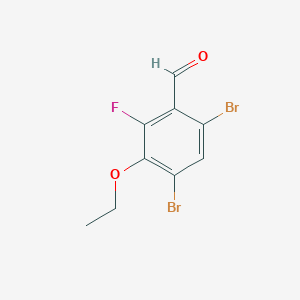 molecular formula C9H7Br2FO2 B6293053 4,6-Dibromo-3-ethoxy-2-fluorobenzaldehyde CAS No. 2404734-30-9