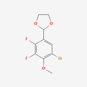 molecular formula C10H9BrF2O3 B6293066 2-(5-Bromo-2,3-difluoro-4-methoxyphenyl)-1,3-dioxolane CAS No. 2404734-18-3