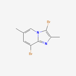 molecular formula C9H8Br2N2 B6293074 3,8-Dibromo-2,6-dimethylimidazo[1,2-a]pyridine CAS No. 2413441-15-1