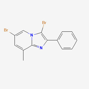 molecular formula C14H10Br2N2 B6293113 3,6-Dibromo-8-methyl-2-phenylimidazo[1,2-a]pyridine CAS No. 2404733-66-8