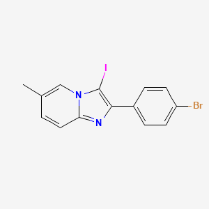molecular formula C14H10BrIN2 B6293116 2-(4-溴苯基)-3-碘-6-甲基咪唑并[1,2-a]吡啶 CAS No. 2305816-62-8