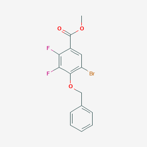 molecular formula C15H11BrF2O3 B6293135 Methyl 4-(benzyloxy)-5-bromo-2,3-difluorobenzoate CAS No. 2404733-65-7
