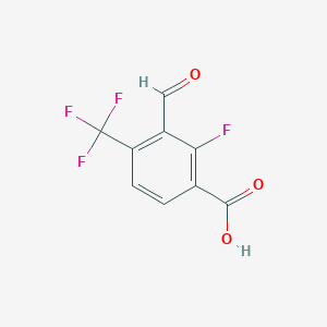 molecular formula C9H4F4O3 B6293141 2-Fluoro-3-formyl-4-(trifluoromethyl)benzoic acid CAS No. 2384294-38-4