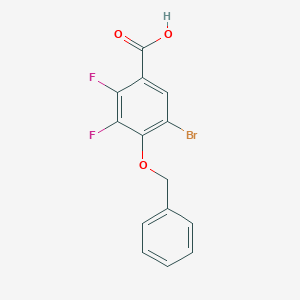 molecular formula C14H9BrF2O3 B6293152 4-(Benzyloxy)-5-bromo-2,3-difluorobenzoic acid CAS No. 2404734-36-5