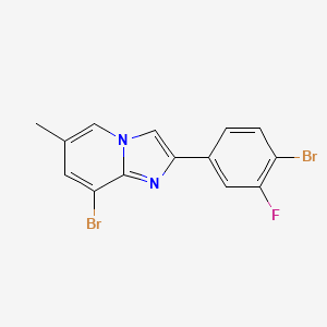 8-Bromo-2-(4-bromo-3-fluorophenyl)-6-methylimidazo[1,2-a]pyridine