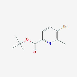 molecular formula C11H14BrNO2 B6293202 tert-Butyl 5-bromo-6-methylpicolinate CAS No. 2404734-24-1