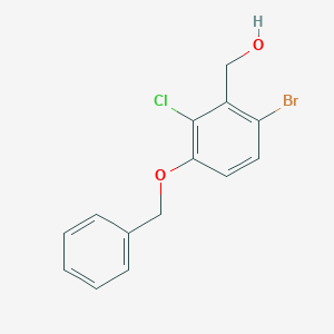molecular formula C14H12BrClO2 B6293207 (3-(Benzyloxy)-6-bromo-2-chlorophenyl)methanol CAS No. 2404734-46-7