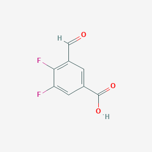 molecular formula C8H4F2O3 B6293217 3,4-Difluoro-5-formylbenzoic acid CAS No. 2386498-20-8