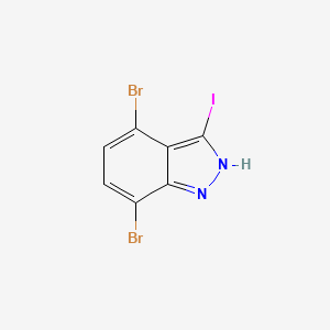 molecular formula C7H3Br2IN2 B6293235 4,7-Dibromo-3-iodo-1H-indazole CAS No. 2383369-85-3