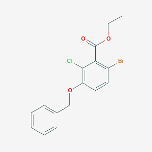 molecular formula C16H14BrClO3 B6293239 Ethyl 3-(benzyloxy)-6-bromo-2-chlorobenzoate CAS No. 2404734-41-2