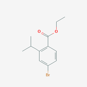 molecular formula C12H15BrO2 B6293279 Ethyl 4-bromo-2-isopropylbenzoate CAS No. 2404733-86-2