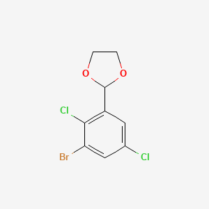 molecular formula C9H7BrCl2O2 B6293284 2-(3-Bromo-2,5-dichlorophenyl)-1,3-dioxolane CAS No. 2379321-46-5