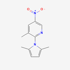 molecular formula C12H13N3O2 B6293297 2-(2,5-Dimethyl-1H-pyrrol-1-yl)-3-methyl-5-nitropyridine CAS No. 2404733-77-1