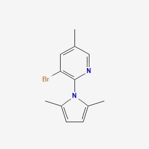 molecular formula C12H13BrN2 B6293336 3-Bromo-2-(2,5-dimethyl-1H-pyrrol-1-yl)-5-methylpyridine CAS No. 2404734-22-9