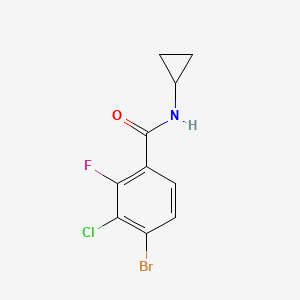 molecular formula C10H8BrClFNO B6293340 4-Bromo-3-chloro-N-cyclopropyl-2-fluorobenzamide CAS No. 2404733-68-0