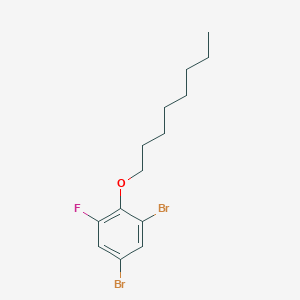 molecular formula C14H19Br2FO B6293344 1,5-Dibromo-3-fluoro-2-(octyloxy)benzene CAS No. 2413441-29-7