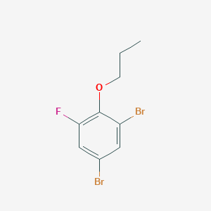 molecular formula C9H9Br2FO B6293349 1,5-Dibromo-3-fluoro-2-propoxybenzene CAS No. 2413441-18-4
