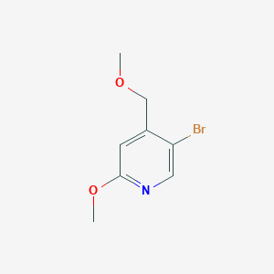 molecular formula C8H10BrNO2 B6293359 5-Bromo-2-methoxy-4-(methoxymethyl)pyridine CAS No. 2404733-90-8