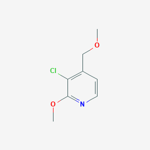 molecular formula C8H10ClNO2 B6293361 3-Chloro-2-methoxy-4-(methoxymethyl)pyridine CAS No. 2404733-76-0