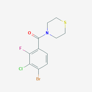 molecular formula C11H10BrClFNOS B6293369 (4-Bromo-3-chloro-2-fluorophenyl)(thiomorpholino)methanone CAS No. 2404733-91-9