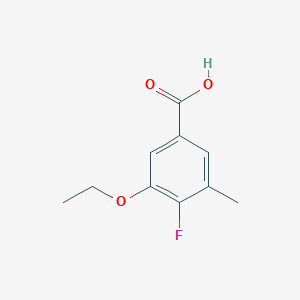 molecular formula C10H11FO3 B6293377 3-Ethoxy-4-fluoro-5-methylbenzoic acid CAS No. 2383799-38-8