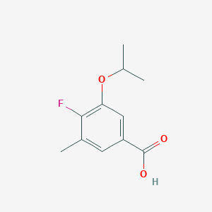 molecular formula C11H13FO3 B6293379 4-Fluoro-3-isopropoxy-5-methylbenzoic acid CAS No. 2404733-89-5