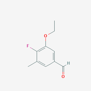molecular formula C10H11FO2 B6293384 3-Ethoxy-4-fluoro-5-methylbenzaldehyde CAS No. 2385710-59-6