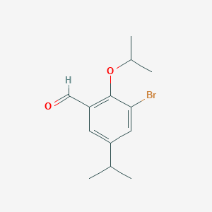 molecular formula C13H17BrO2 B6293386 3-Bromo-2-isopropoxy-5-isopropylbenzaldehyde CAS No. 2404734-04-7