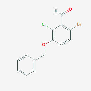 molecular formula C14H10BrClO2 B6293391 3-(Benzyloxy)-6-bromo-2-chlorobenzaldehyde CAS No. 2404734-00-3