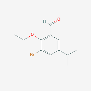 molecular formula C12H15BrO2 B6293398 3-Bromo-2-ethoxy-5-isopropylbenzaldehyde CAS No. 2404734-08-1