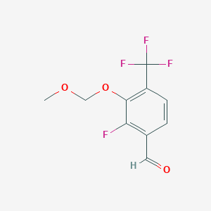 molecular formula C10H8F4O3 B6293406 2-Fluoro-3-(methoxymethoxy)-4-(trifluoromethyl)benzaldehyde CAS No. 2379322-61-7