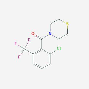 molecular formula C12H11ClF3NOS B6293429 (2-Chloro-6-(trifluoromethyl)phenyl)(thiomorpholino)methanone CAS No. 2379321-75-0