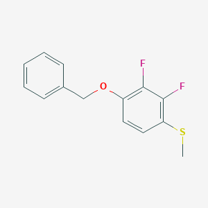 molecular formula C14H12F2OS B6293431 (4-(Benzyloxy)-2,3-difluorophenyl)(methyl)sulfane CAS No. 2379321-29-4
